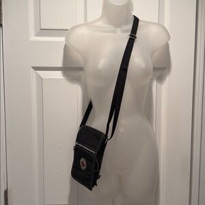 Kipling Belt/Crossbody Nylon Black Bag VTG